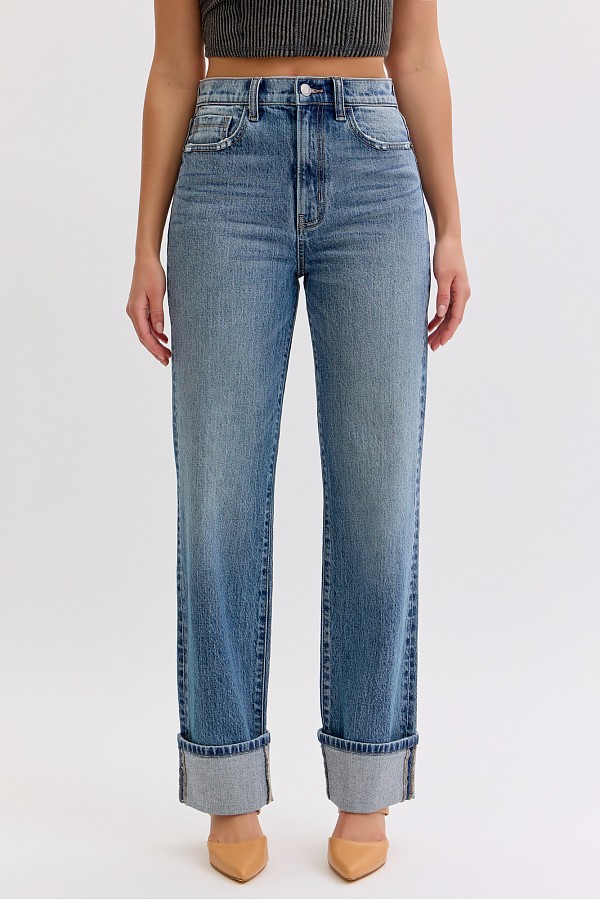 Super High Rise Dad Jean with Cuff